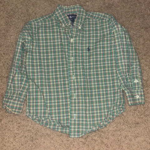 LS Plaid Polo