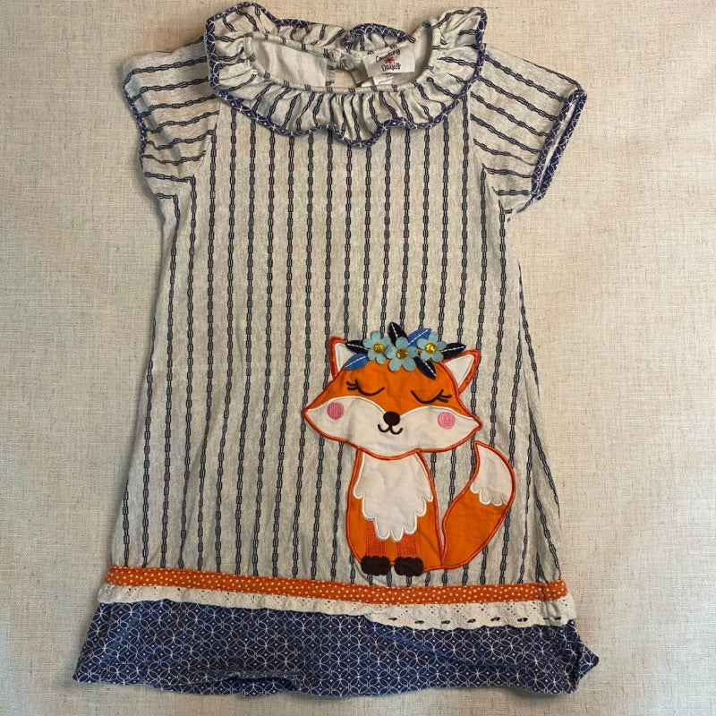 Fox Applique dress by Counting Daisies