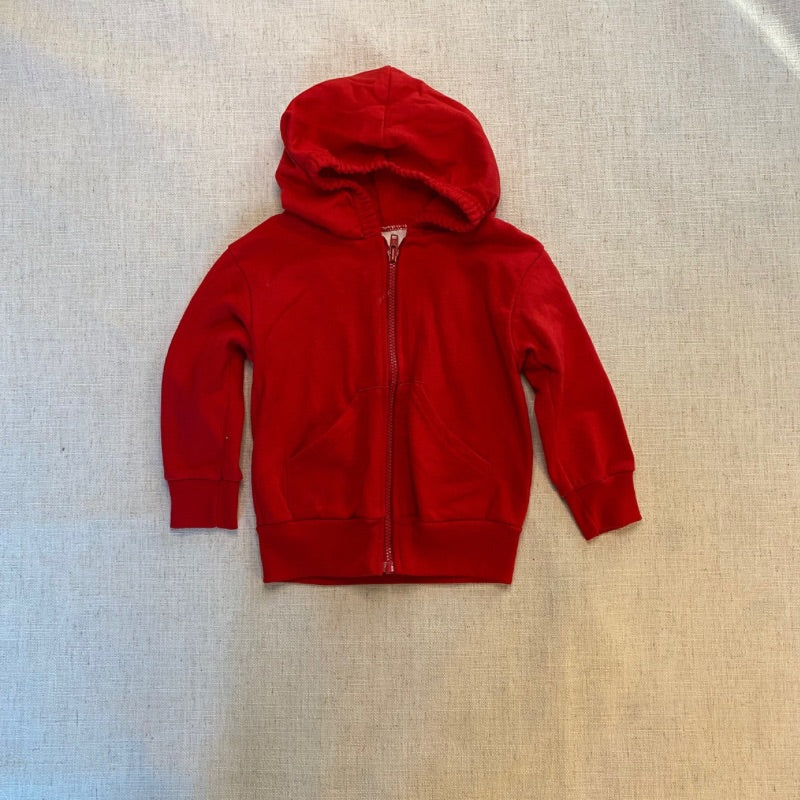 Red Zipped Hoodie